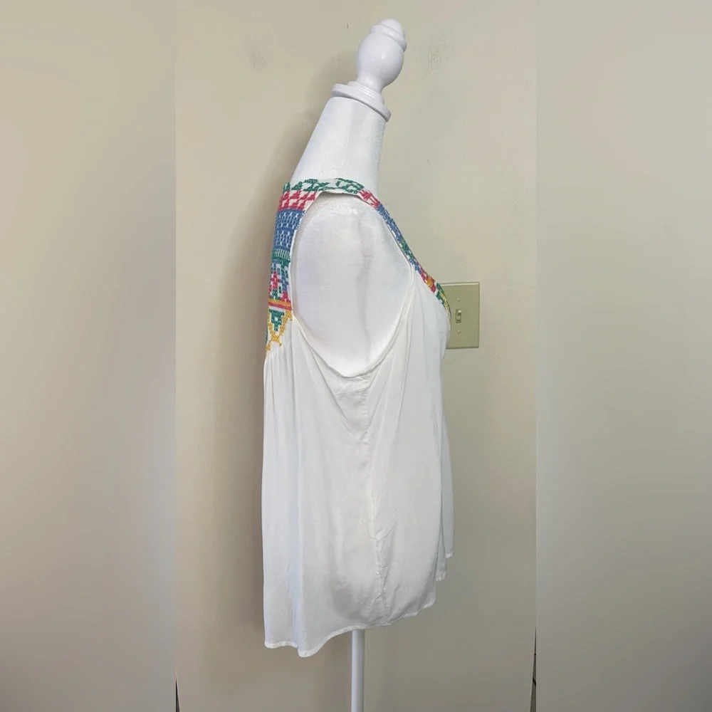 Lovestitch Women’s Bohemian Embroidery Tank Top V- Neck Size Medium. NWT - Picture 15 of 17